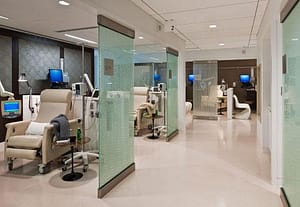 Modern Looking Infusion Room in Medical Clinic