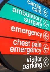 Modern Exterior Directional Sign for Hospital Services Areas